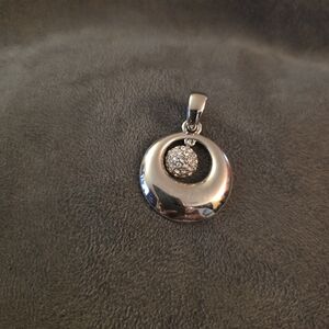 Lia Sophia Silver Necklace with Crystal Center